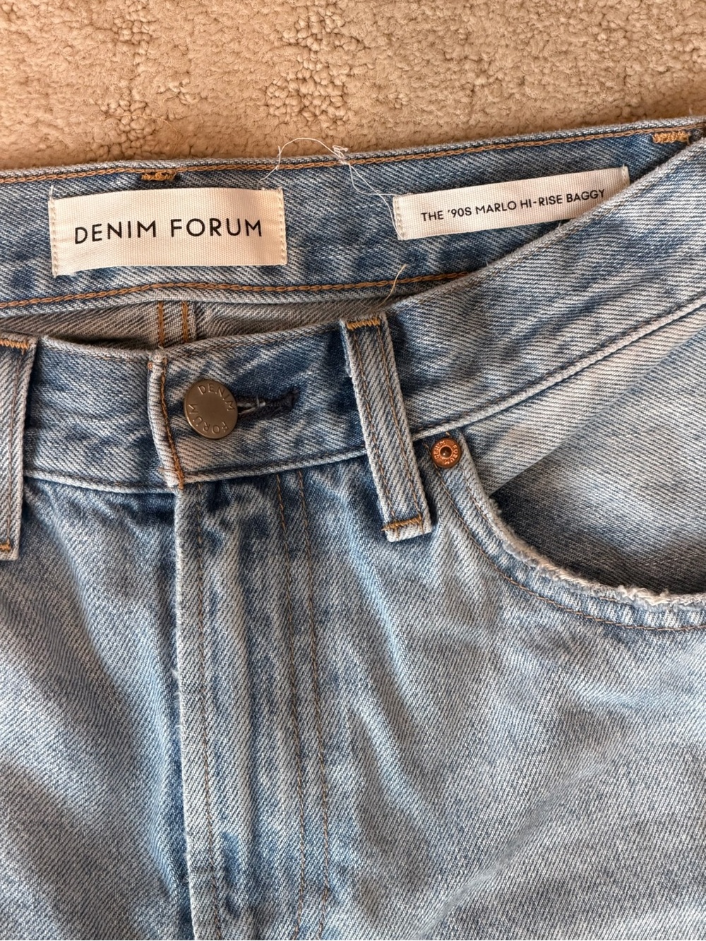 Denim Forum Light Blue High-Rise Baggy Jeans